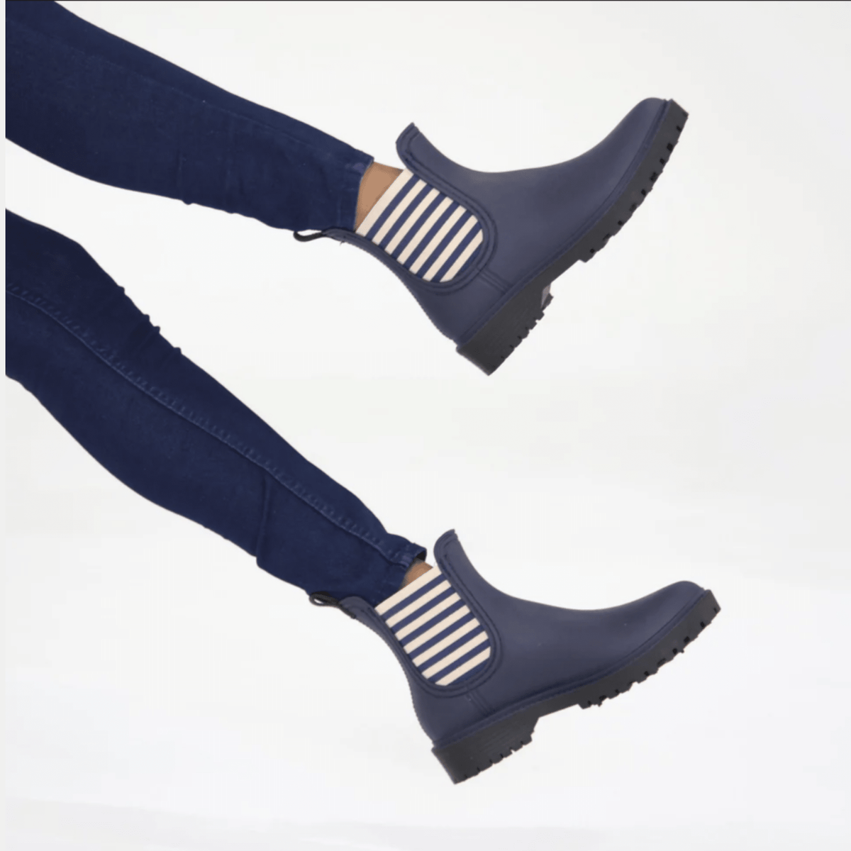 Diana Ferrari Laurina2 Gumboot Deep Green Stripe - My Shoe Specialist & My School Shoes