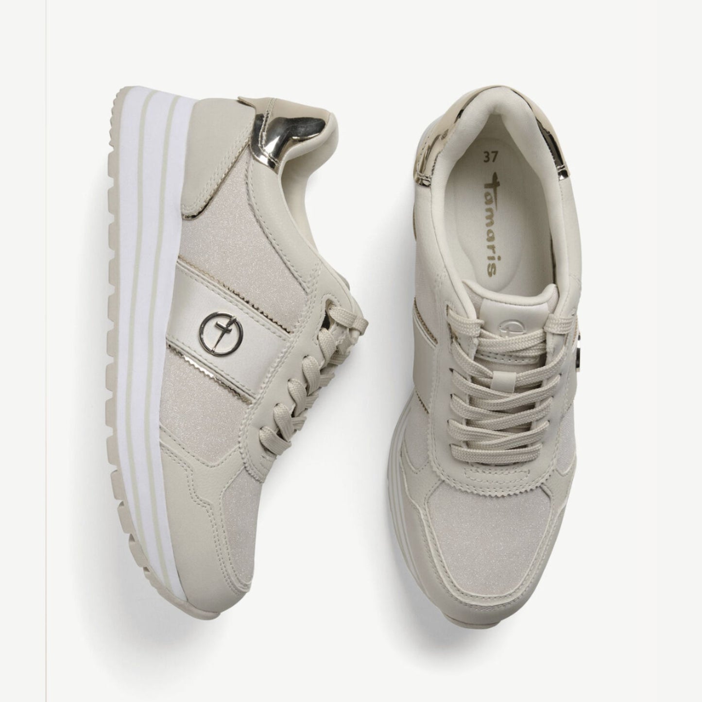 Tamaris Glam Sneaker - Ivory Comb