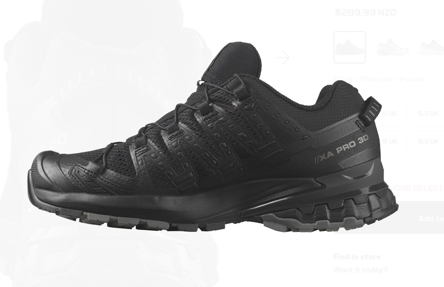 Xa Pro 3D V9 W - Black/Phantom/Pewter