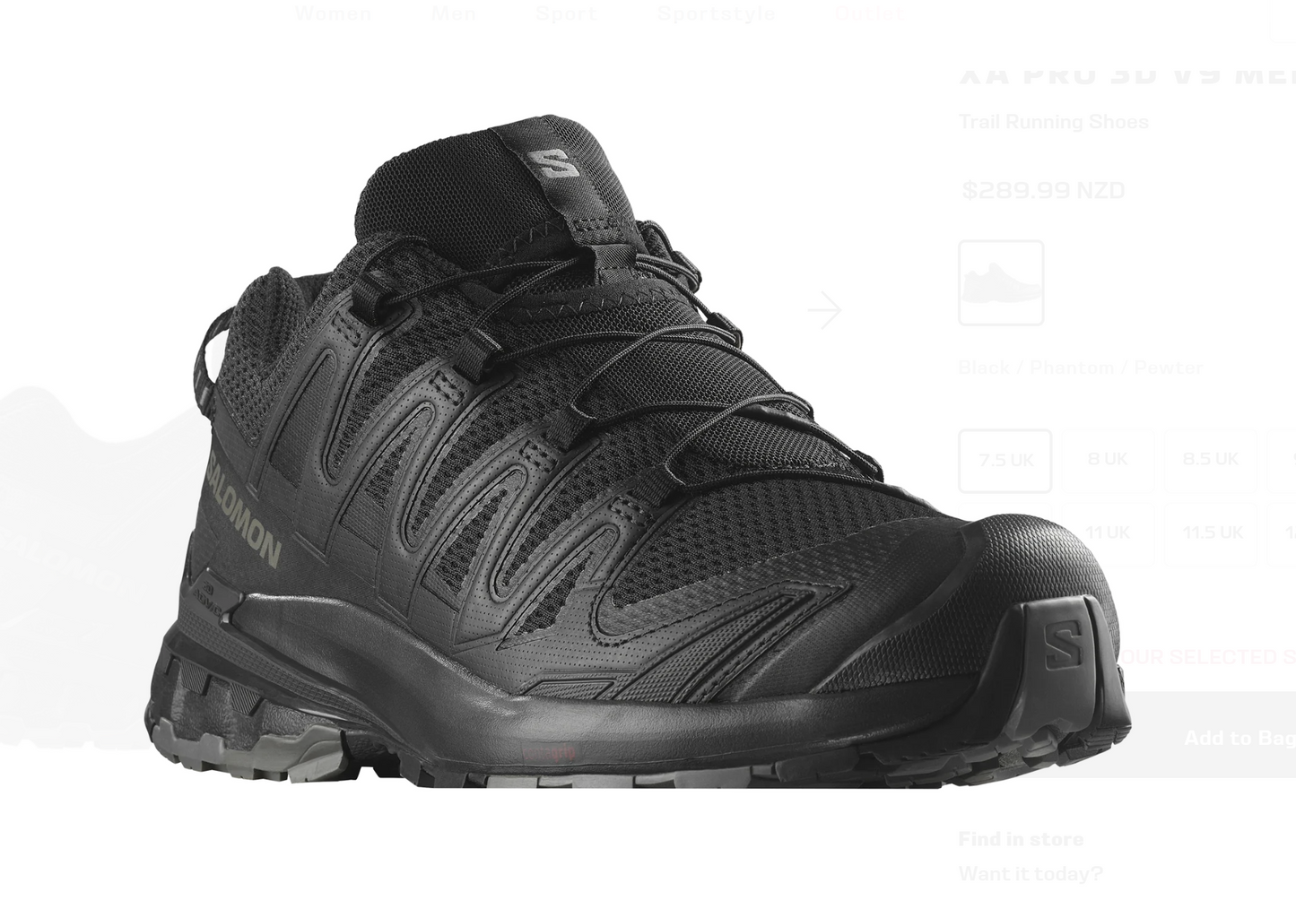 Xa Pro 3D V9 Wide - Black/Phantom/Pewter