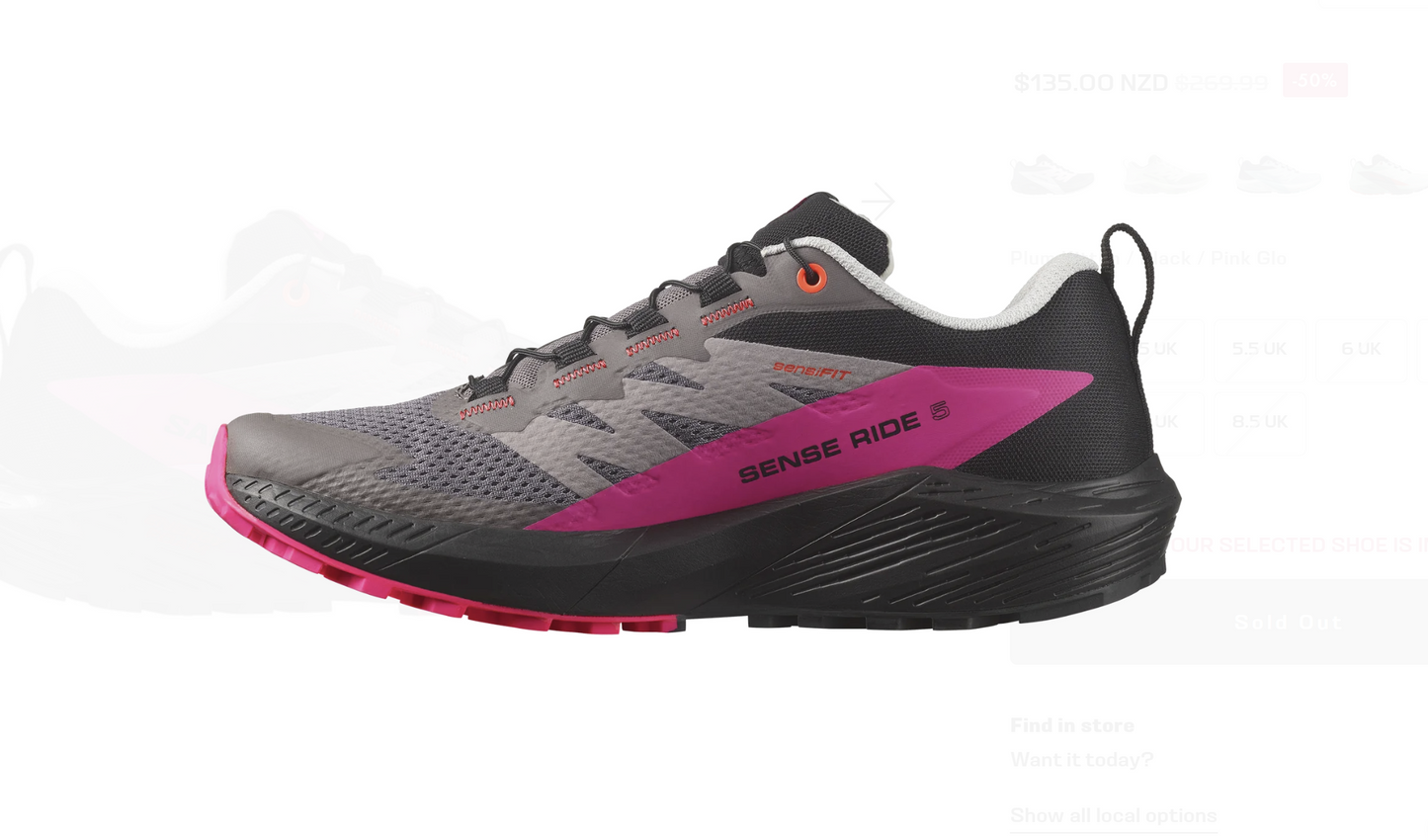 Sense Ride 5 Womens -  Plum Kitten/Black/Pink Glo