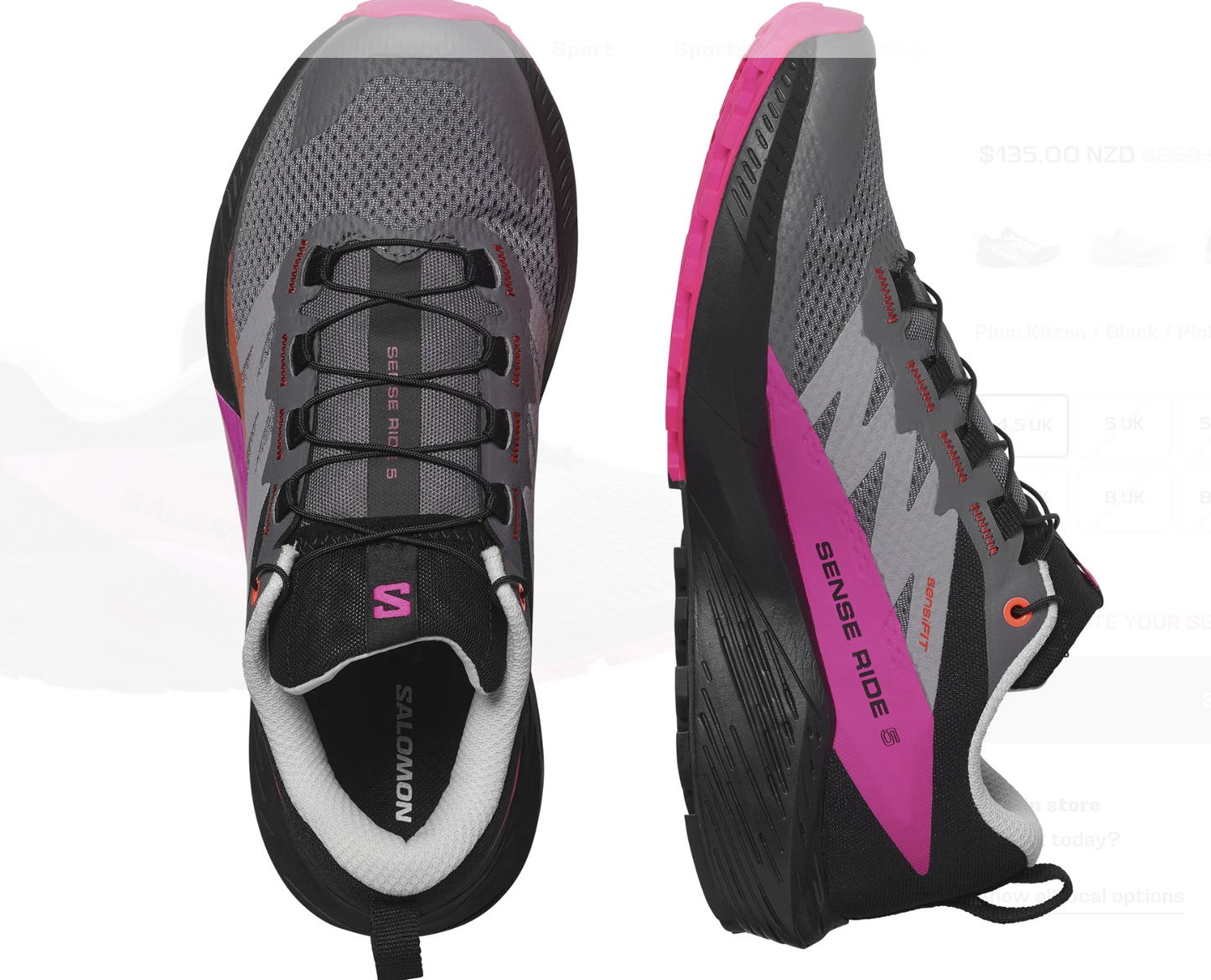 Sense Ride 5 Womens -  Plum Kitten/Black/Pink Glo