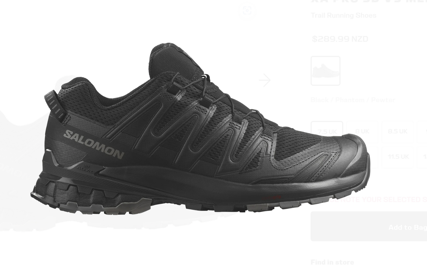 Xa Pro 3D V9 - Black/Phantom/Pewter