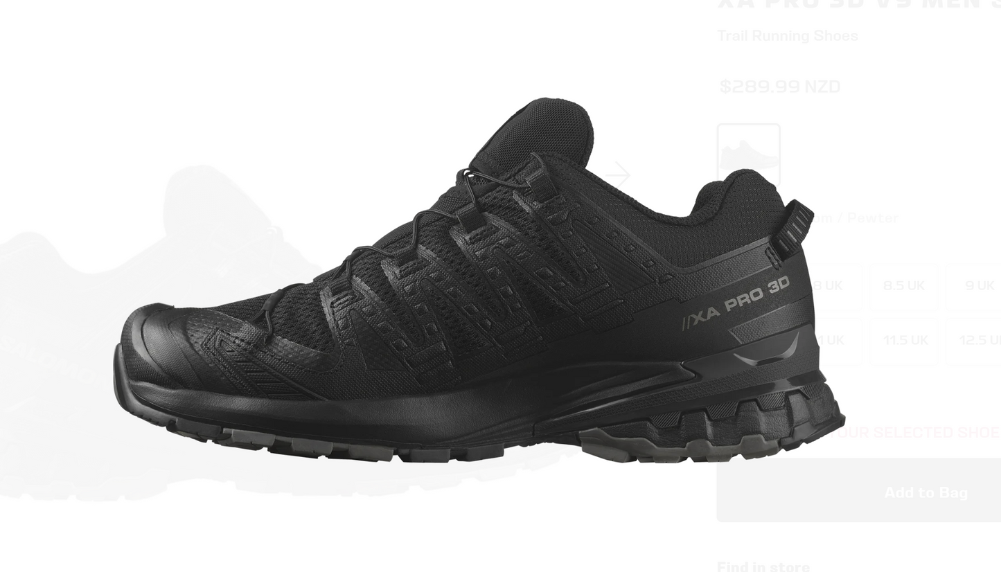 Xa Pro 3D V9 - Black/Phantom/Pewter