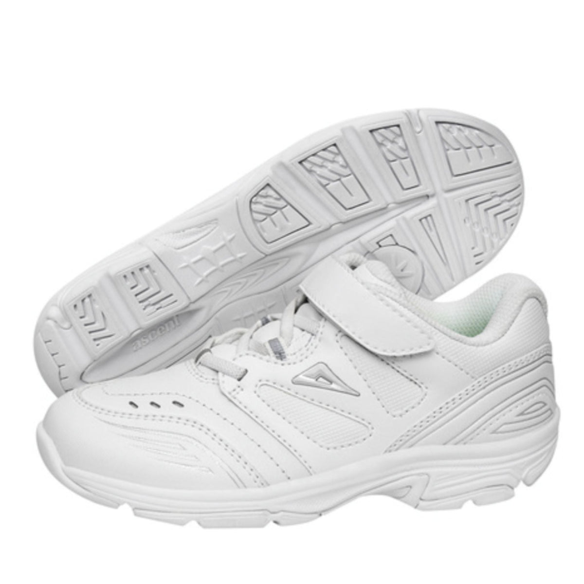 Ascent Sustain 2 Jnr Velcro White - My Shoe Specialist & My School Shoes