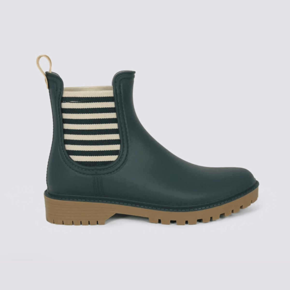 Diana Ferrari Laurina2 Gumboot Deep Green Stripe - My Shoe Specialist & My School Shoes