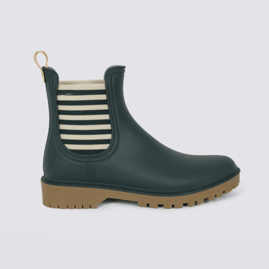 Diana Ferrari Laurina2 Gumboot Deep Green Stripe - My Shoe Specialist & My School Shoes
