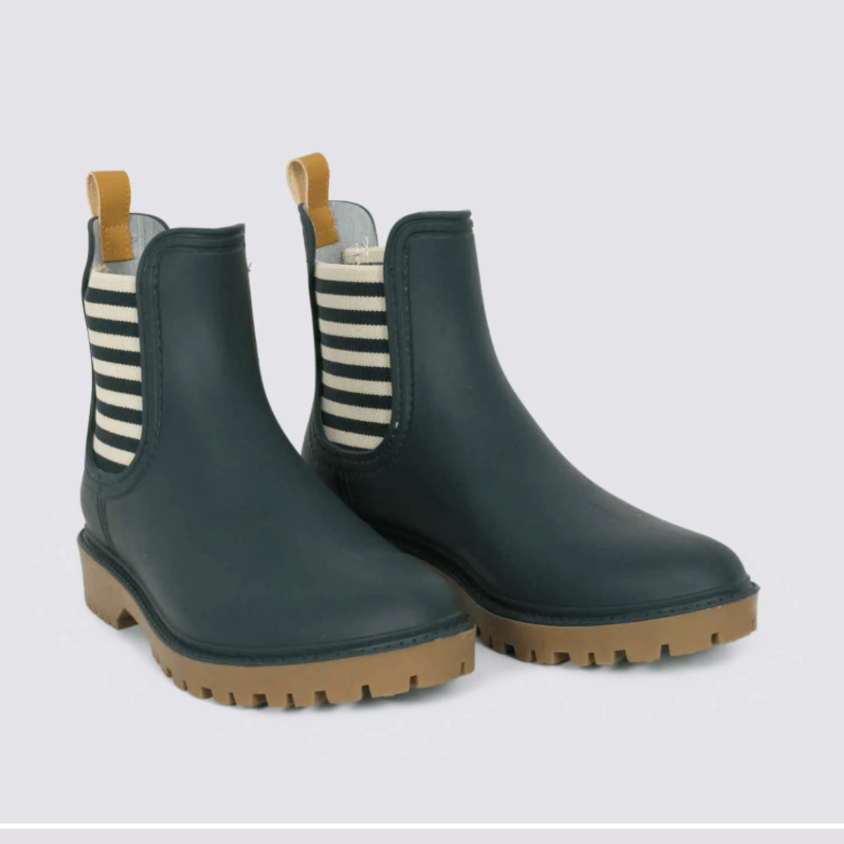Diana Ferrari Laurina2 Gumboot Deep Green Stripe - My Shoe Specialist & My School Shoes