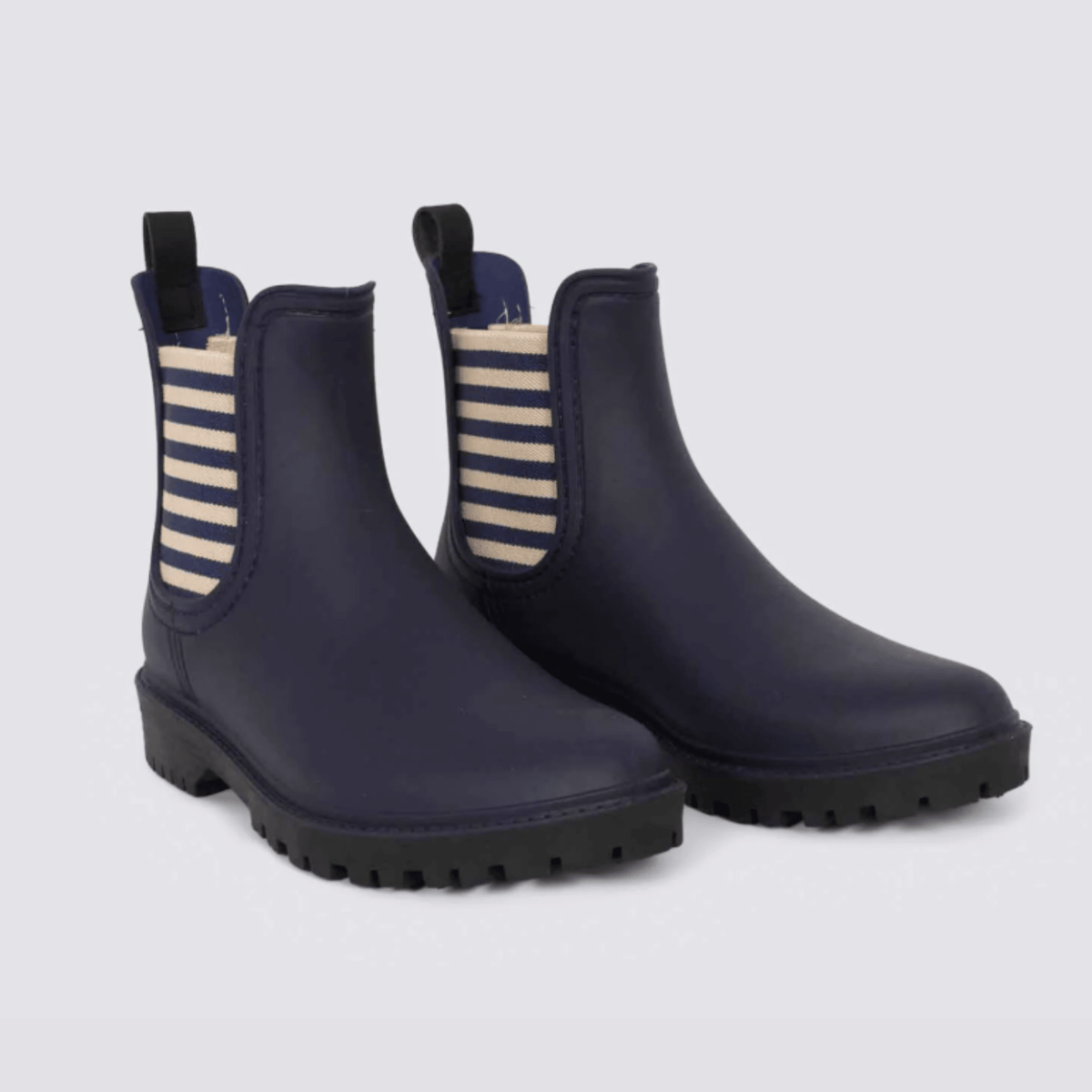 Diana Ferrari Laurina2 Gumboot Navy Stripe - My Shoe Specialist & My School Shoes