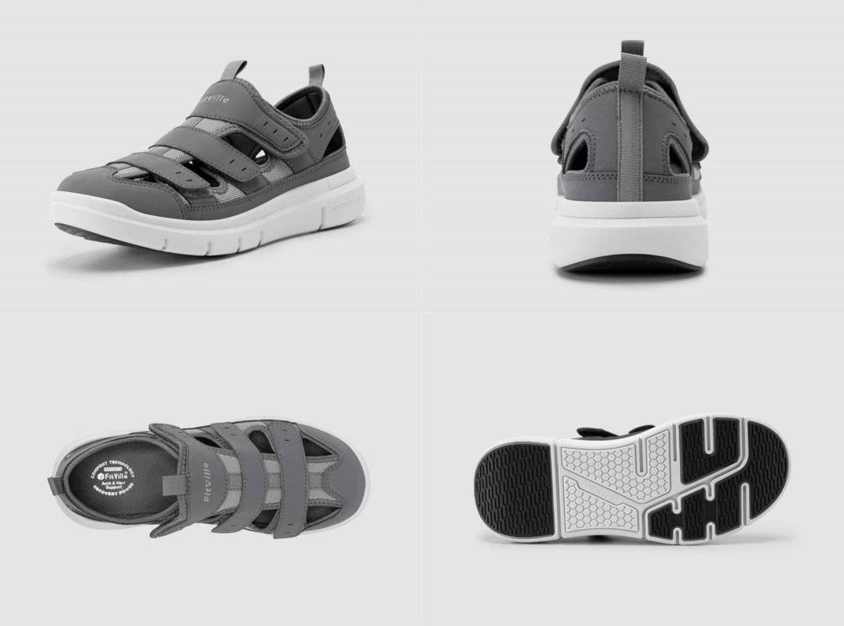 FitVille Men's EasyTop Recovery Sandal V4 - My Shoe Specialist & My School Shoes