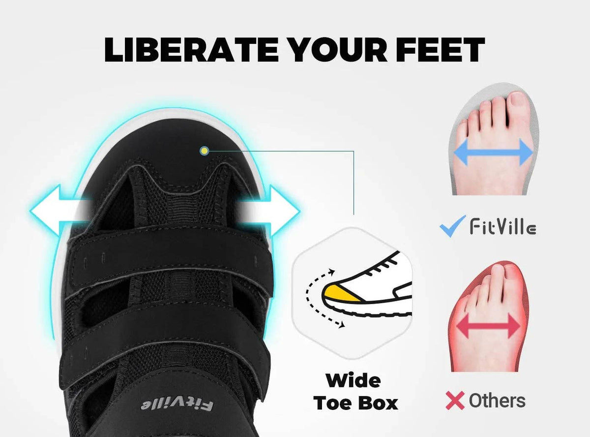 FitVille Men's EasyTop Recovery Sandal V4 - My Shoe Specialist & My School Shoes