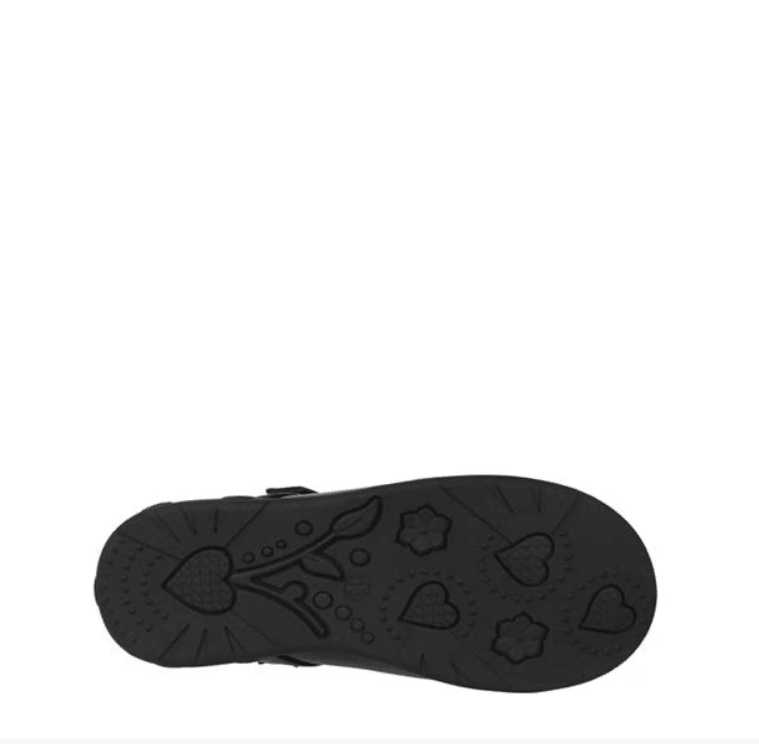 Miso Emma Ballet Flat Black/Hearts - My Shoe Specialist & My School Shoes