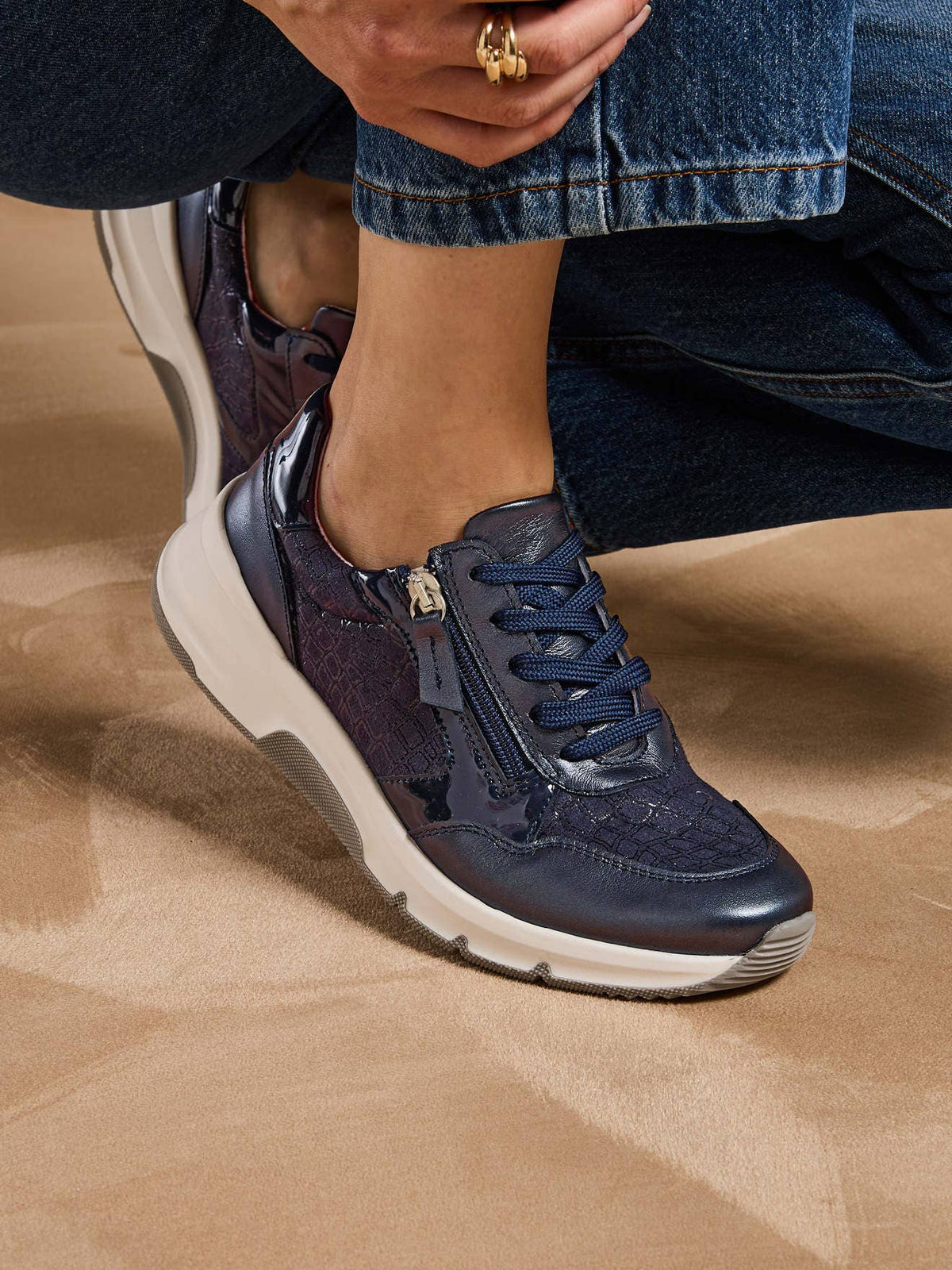 Pediconfort Baskets Zip - Navy wide - My Shoe Specialist & My School Shoes