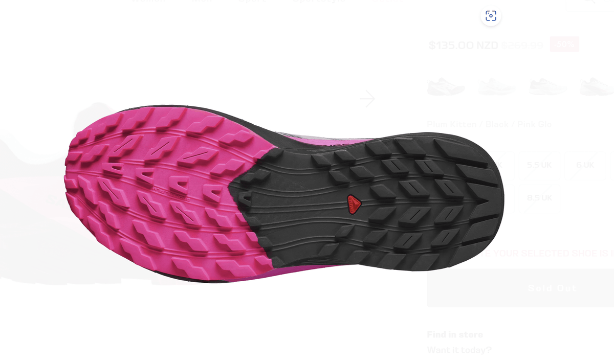 Salomon Sense Ride 5 Womens - Plum Kitten/Black/Pink Glo - My Shoe Specialist & My School Shoes
