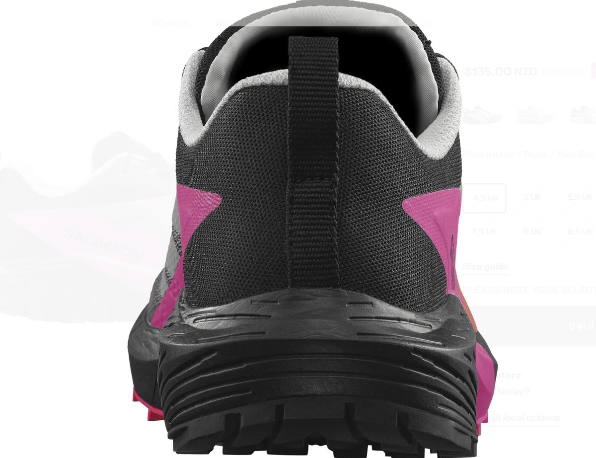 Salomon Sense Ride 5 Womens - Plum Kitten/Black/Pink Glo - My Shoe Specialist & My School Shoes