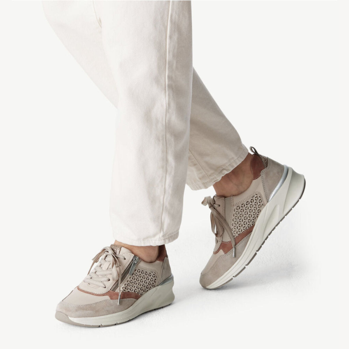 Tamaris Combi-Beige - My Shoe Specialist & My School Shoes