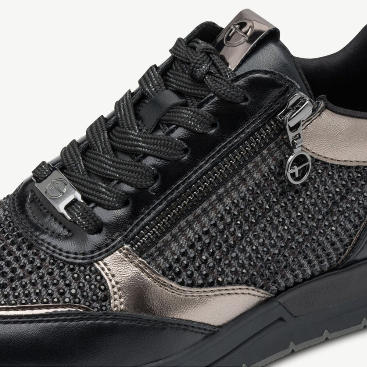 Tamaris Glam Sneaker - Black Glam - My Shoe Specialist & My School Shoes