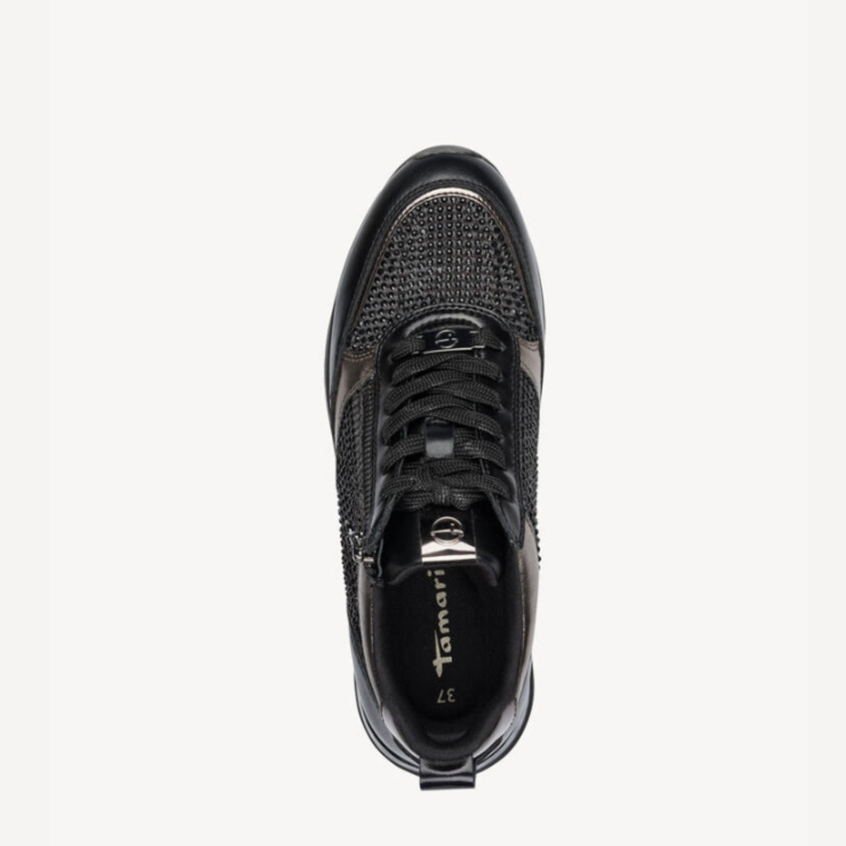 Tamaris Glam Sneaker - Black Glam - My Shoe Specialist & My School Shoes
