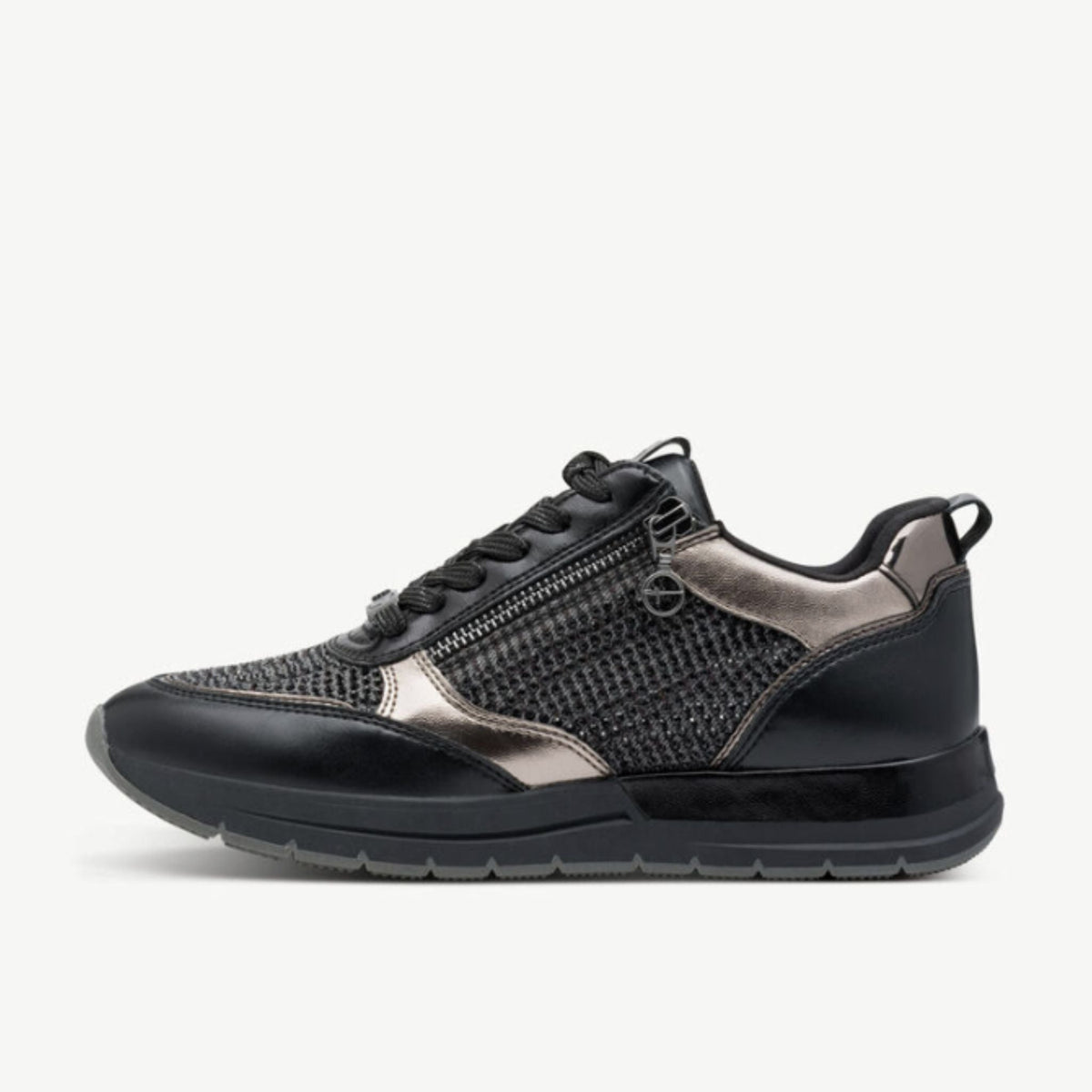 Tamaris Glam Sneaker - Black Glam - My Shoe Specialist & My School Shoes