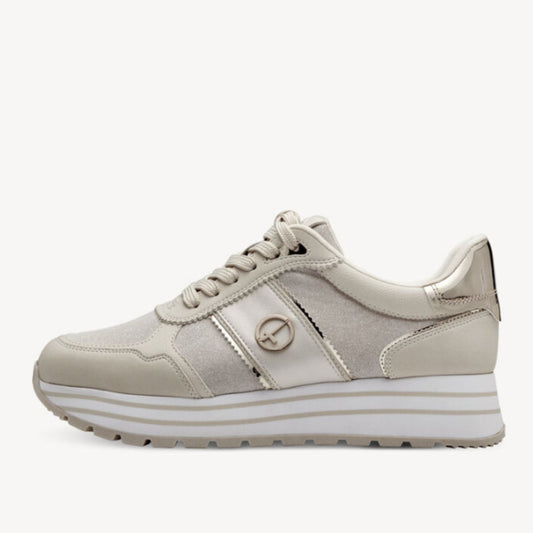 Tamaris Glam Sneaker - Ivory Comb - My Shoe Specialist & My School Shoes