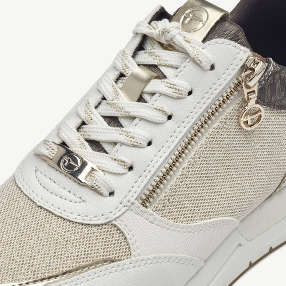 Tamaris Glam Sneaker - Ivory / Gold Comb - My Shoe Specialist & My School Shoes