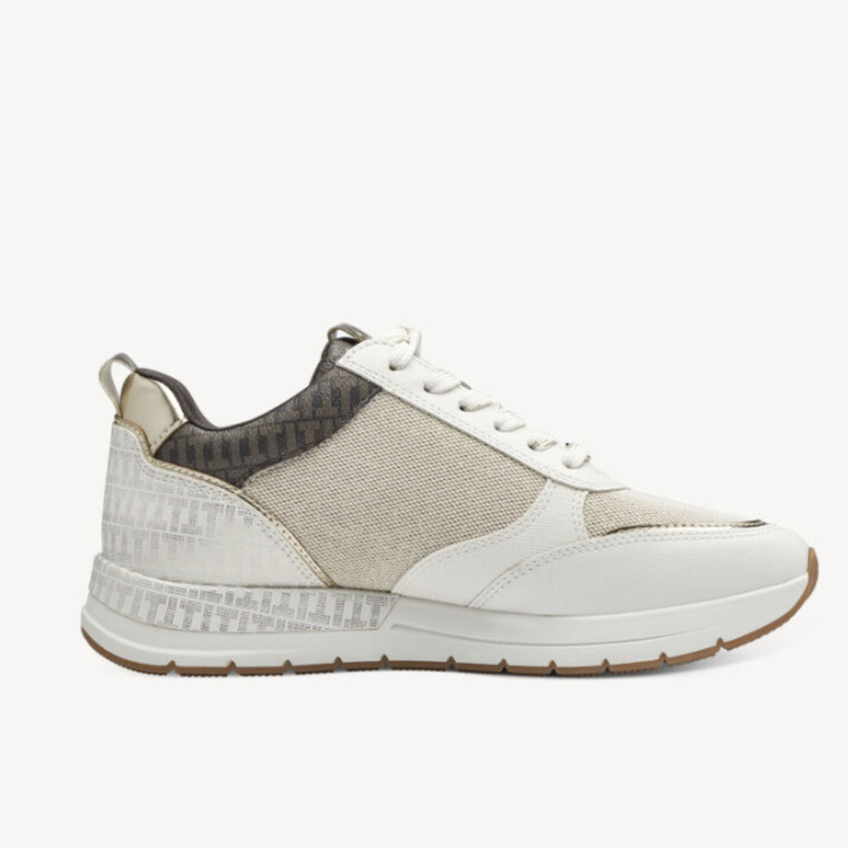 Tamaris Glam Sneaker - Ivory / Gold Comb - My Shoe Specialist & My School Shoes