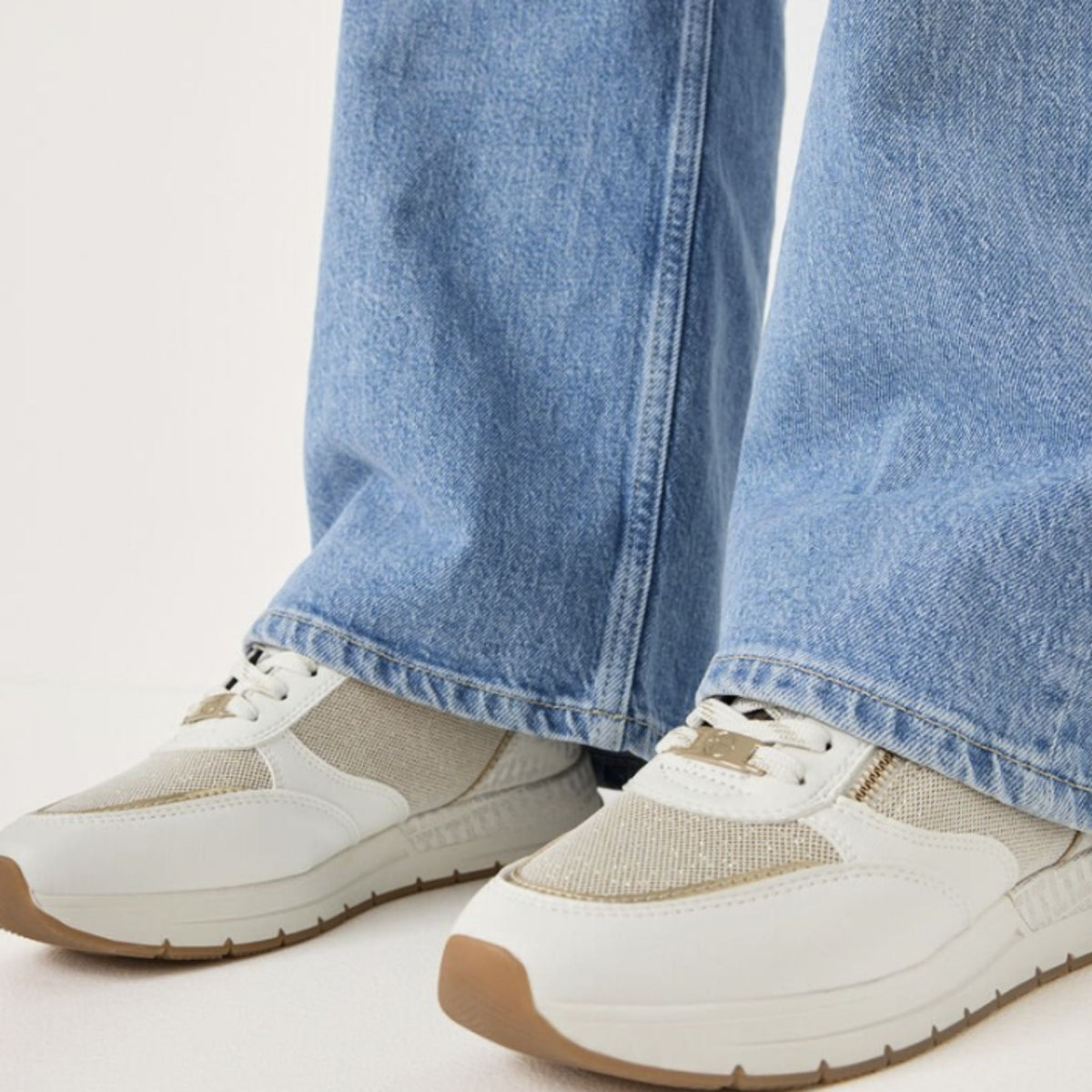 Tamaris Glam Sneaker - Ivory / Gold Comb - My Shoe Specialist & My School Shoes