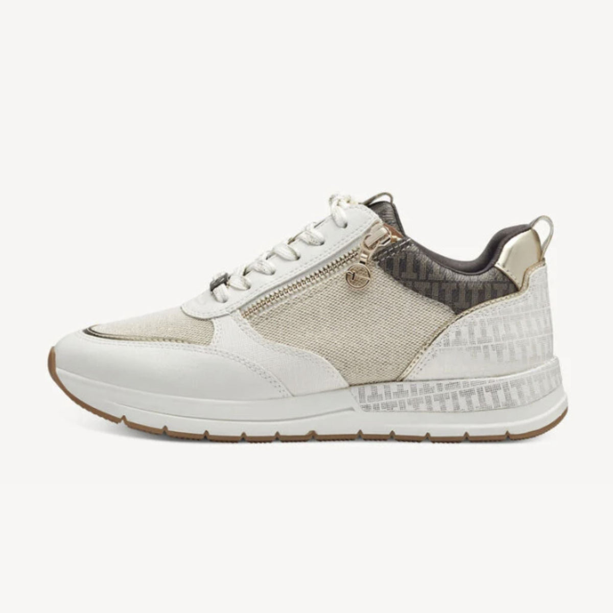 Tamaris Glam Sneaker - Ivory / Gold Comb - My Shoe Specialist & My School Shoes