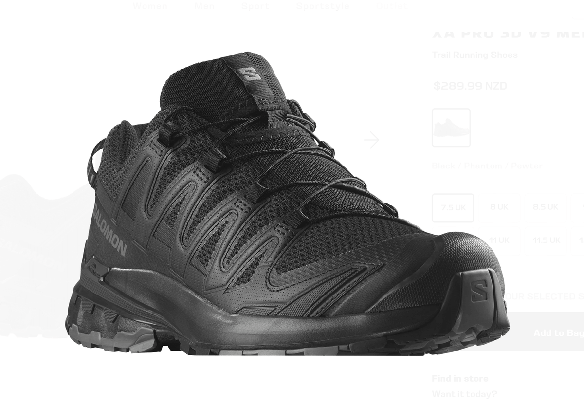 Xa Pro 3D V9 - Black/Phantom/Pewter - My Shoe Specialist & My School Shoes