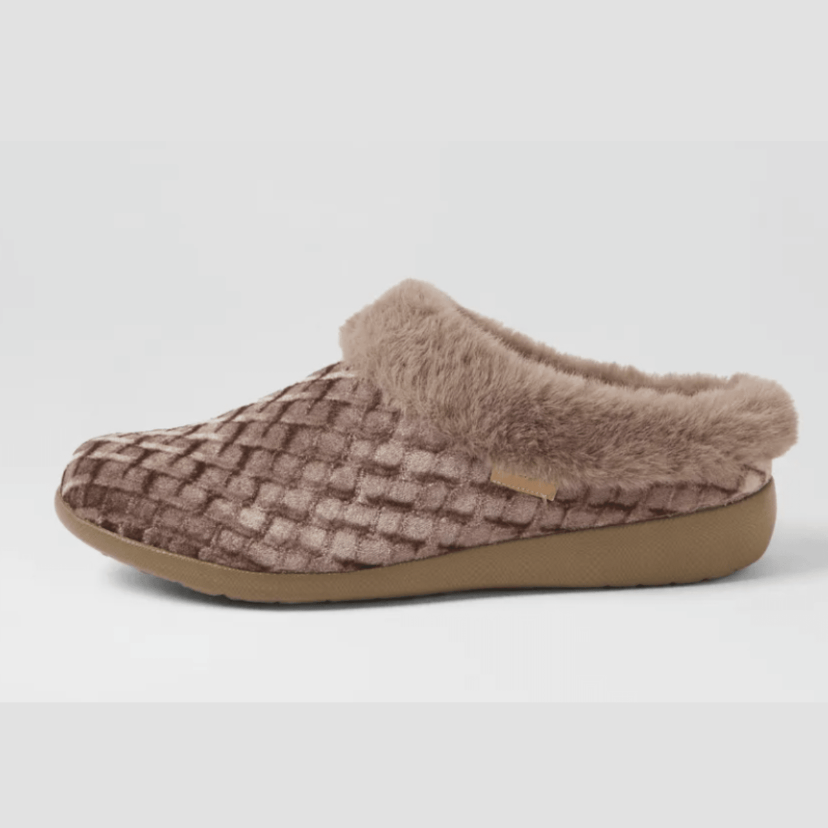 Ziera Fifi Slipper XW-ZR Taupe Emboss - My Shoe Specialist & My School Shoes