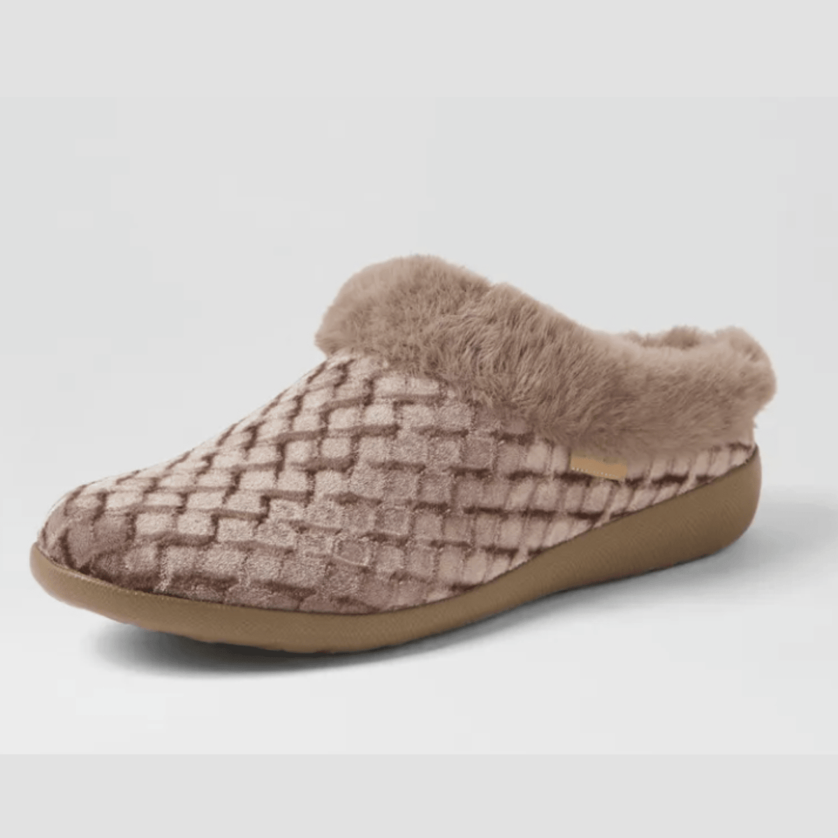 Ziera Fifi Slipper XW-ZR Taupe Emboss - My Shoe Specialist & My School Shoes
